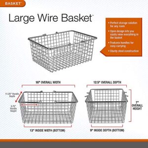 Spectrum Diversified Wire Storage Basket, Large, Chrome