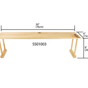 Home Basics SS01003 30 Inch Over Sink Shelf Wood