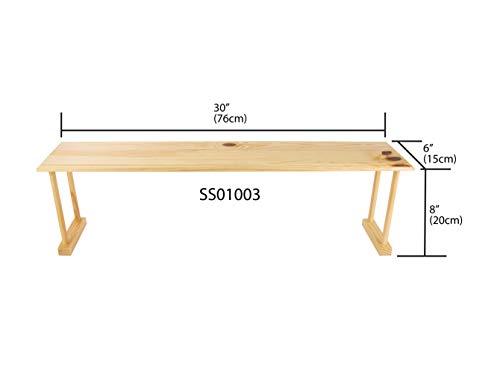 Home Basics SS01003 30 Inch Over Sink Shelf Wood