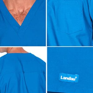 Landau Essentials Unisex Relaxed Fit 1-Pocket V-Neck Scrub Top 7502