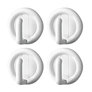 InterDesign Utility Hooks, Self-Adhesive Organizers for Entryway, Kitchen, Bathroom, Office - Set of 4, White