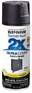 rust-oleum 249127 painter’s touch 2x ultra cover, 12 oz, flat black
