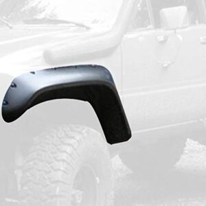 Bushwacker Cutout Pocket/Rivet Style Rear Fender Flares | 2-Piece Set, Black, Smooth Finish | 31022-11 | Fits 1984-1989 Toyota 4Runner