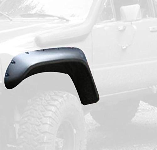 Bushwacker Cutout Pocket/Rivet Style Rear Fender Flares | 2-Piece Set, Black, Smooth Finish | 31022-11 | Fits 1984-1989 Toyota 4Runner