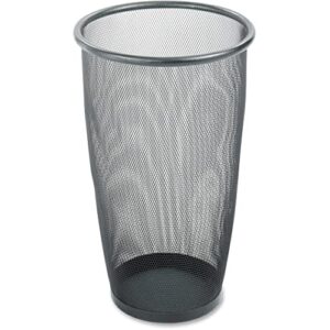 safco products onyx mesh large round wastebasket, 9 gallon, black, 9718bl