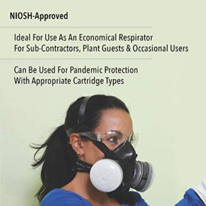 Honeywell Home North 5500 Series Niosh-Approved Half Mask Respirator, Large (550030L), Purple