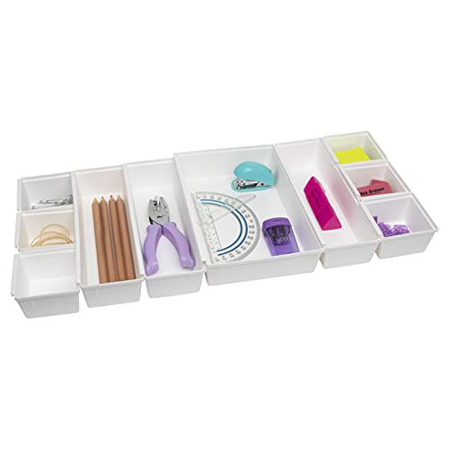 Dial Industries Interlocking Drawer Organizer Set, 10 Trays