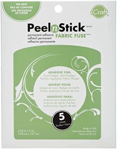 icraft peelnstick fabric fuse sheets, 4.25 inches x 5 inches