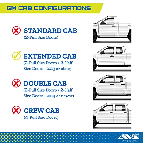 Auto Ventshade [AVS] Ventvisor / Rain Guards | Smoke Color, 4 pc | 94503 | Fits 2004 - 2012 Chevrolet/GMC Colorado/Canyon Extended Cab