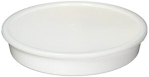 sammons preston – 40928 high-sided divided dish, white, break-resistant & lightweight polypropylene plastic, 10″ diameter, 1.75″ high vertical sides & 7/8″ section dividers, includes lid for travel & storage