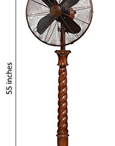 DecoBREEZE DBF0426 Pedestal Standing Floor Fan, 16-Inch, Raleigh