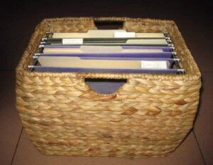 pangaea rattan natural file basket with liner