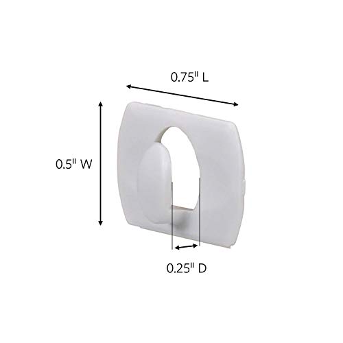 Command 17026 Decorating, White, 20 (17026-ES) 20PK Clip/Comm Adhesive, 20 Clips, Clear, 20 Clips