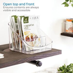 iDesign Linus BPA-Free Plastic 3-Tier Packet Organizer - 6.25" x 5.75" x 5", Clear