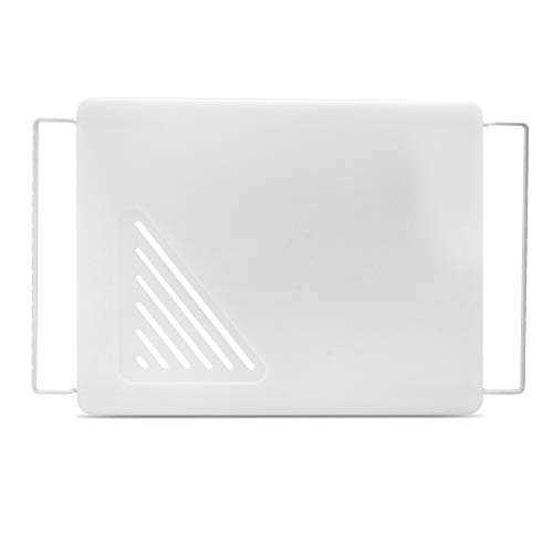 Vance Industries 12 X 13 inch Over the Sink Poly Cutting Board with Adjustable Wire Handles | White