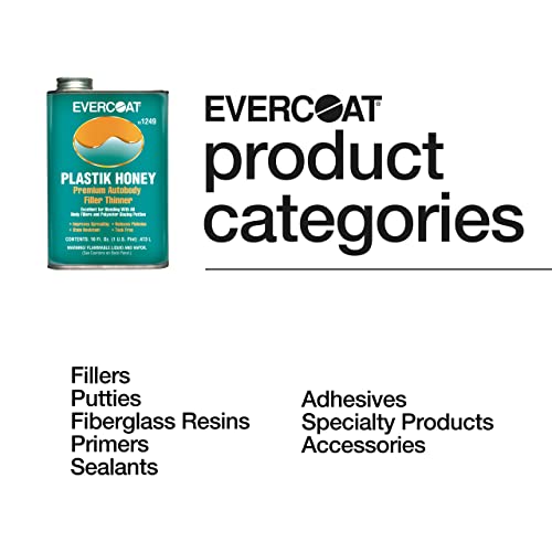 Evercoat Plastik Honey Premium Auto Body Filler Thinner for Body Fillers and Putties - 20 Fl Oz