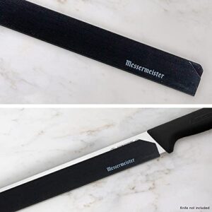 Messermeister 12” Slicer Edge-Guard, Black - Fashionable & Functional Knife Protector for Carving & Slim-Blade Knives - 2 Blade Entry Notches - 12.5” x 0.9375”