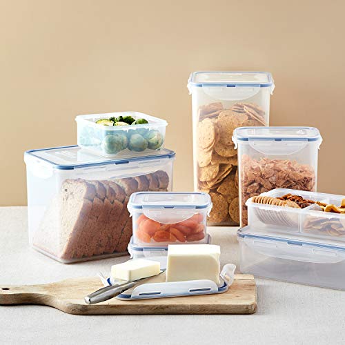 LocknLock Easy Essentials Food Lids (Flip-Top) / Pantry Storage, BPA Free, Top-21 Cup-for Beans, Clear