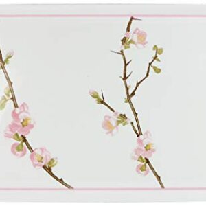 Reston Lloyd Rectangular Melamine Serving/Ottoman Tray, Cherry Blossom