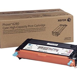 Xerox Phaser 6280 Cyan High Capacity Toner Cartridge (5,900 Pages) - 106R01392