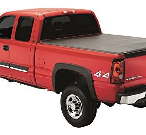 Lund Genesis Tri-Fold Soft Folding Truck Bed Tonneau Cover | 95093 | Fits 2007 - 2013 Chevy/GMC Silverado/Sierra 6' 7" Bed (78.7")