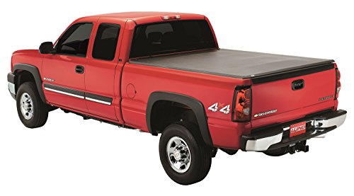 Lund Genesis Tri-Fold Soft Folding Truck Bed Tonneau Cover | 95093 | Fits 2007 - 2013 Chevy/GMC Silverado/Sierra 6' 7" Bed (78.7")