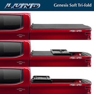 Lund Genesis Tri-Fold Soft Folding Truck Bed Tonneau Cover | 95093 | Fits 2007 - 2013 Chevy/GMC Silverado/Sierra 6' 7" Bed (78.7")