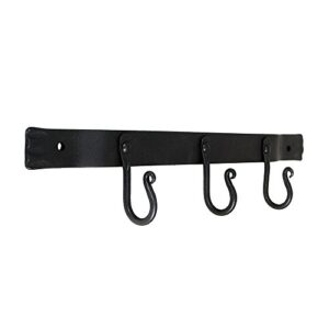 minuteman international, 3-hook wall bracket, black