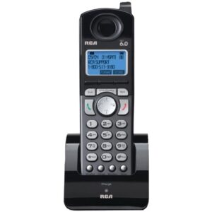 rca 25055re1 dect 6.0 cordless 2-line handset accessory for rca 2-line base station (handset does not work independently),black