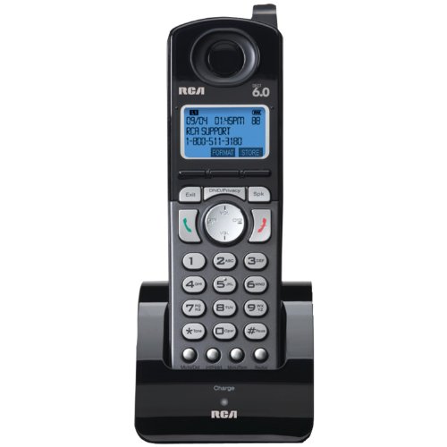 RCA 25055RE1 DECT 6.0 Cordless 2-Line Handset Accessory for RCA 2-Line Base Station (Handset Does Not Work Independently),Black