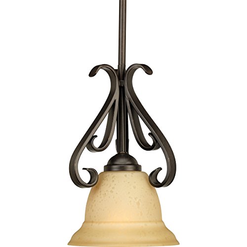 Progress Lighting P5153-77 Traditional Six Bath from Broadway Collection in Pewter, Nickel, Silver Finish Lighting Accessory, 7-1/2-Inch Diameter x 11-Inch Height, Forged Bronze