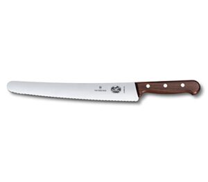 victorinox 10-1/4-inch wavy edge bread knife, rosewood handle