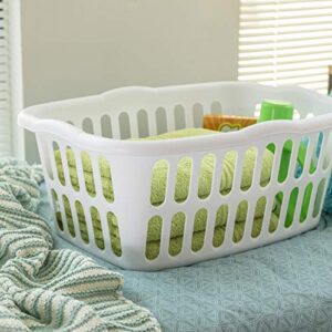 Sterilite 12458012 1.5 Bushel/53 Liter Rectangular Laundry Basket, White (Pack of 12)