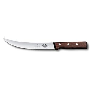 victorinox 8-inch curved breaking knife with rosewood handle