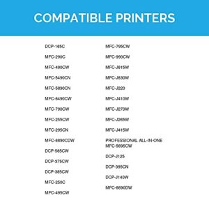 LD Compatible Ink Cartridge Replacements for Brother LC61 (4 Black, 2 Cyan, 2 Magenta, 2 Yellow, 10-Pack)