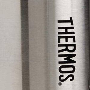 Thermos The Rock Vacuum Insulated 1 Liter Beverage Bottle, stainless steel/black, 1.1 quart (2510TRI2)