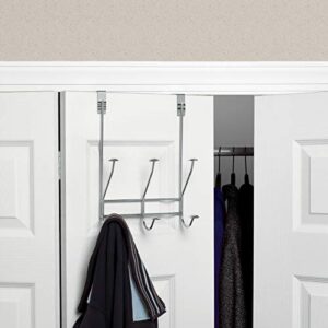 Spectrum Diversified Windsor Over The Door 3-Hook Rack, Chrome