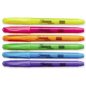 SHARPIE Pocket Style Highlighters, Chisel Tip, Assorted Fluorescent, 12 Count