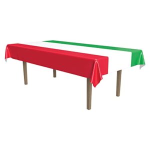 beistle plastic international rectangle italian tablecover fiesta tableware