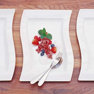 Villeroy & Boch New Wave Gourmet Plate, 13 x 9.5 in, White