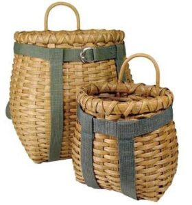 finely-woven pack baskets with straps (strap color varies) 2-pc set