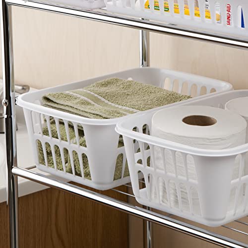 Sterilite 16088048 Storage Basket, White, 48-Pack