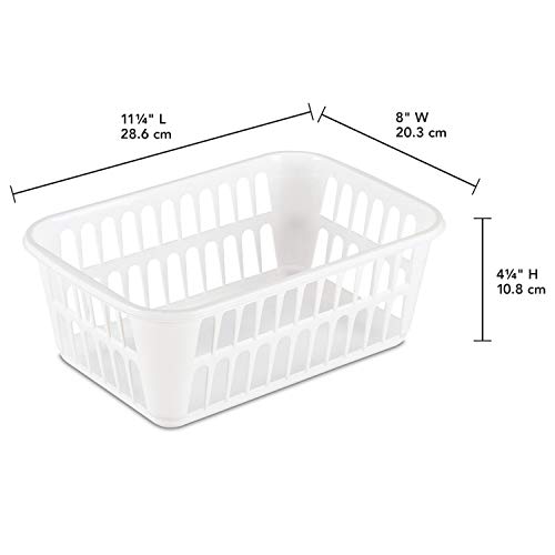 Sterilite 16088048 Storage Basket, White, 48-Pack