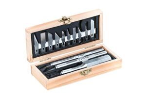 excel blades 44283 craftsman hobby knife set, precision cutting tool set, craft knife set includes assortment of light duty to heavy duty handles and 13 blades