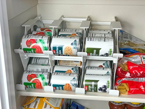 FIFO Mini Can Tracker Stores up to 30 Cans | Rotates First in First Out | Storage for Home Cupboard, Pantry and Cabinet | Organize Your Kitchen | 4" Cans or Taller (Mini Can Tracker - 30 cans)