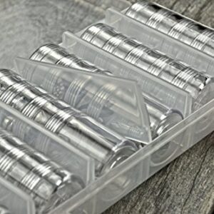 SE 28-in-1 Round Containers Inside a Plastic Storage Box with Stackable Screw-On Lids - 87138DB