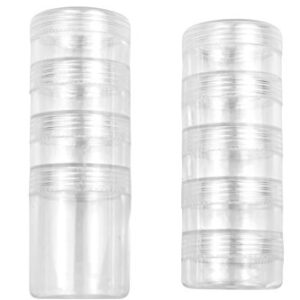 SE 28-in-1 Round Containers Inside a Plastic Storage Box with Stackable Screw-On Lids - 87138DB