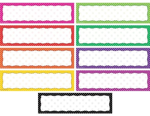 Teacher Created Resources Polka Dot Blank Headliners, Multi Color (4484)