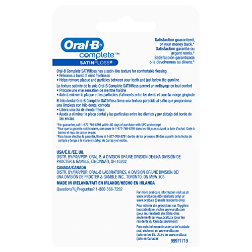 Oral-B 060552 Mint-Flavored Satin Dental Floss 12 pk