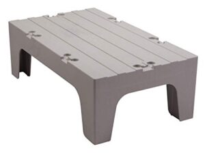 cambro drs36480 solid top s-series dunnage rack, 1500 lb. load capacity, 21″d x 36″w x 12″ h, polypropylene, speckled gray, nsf